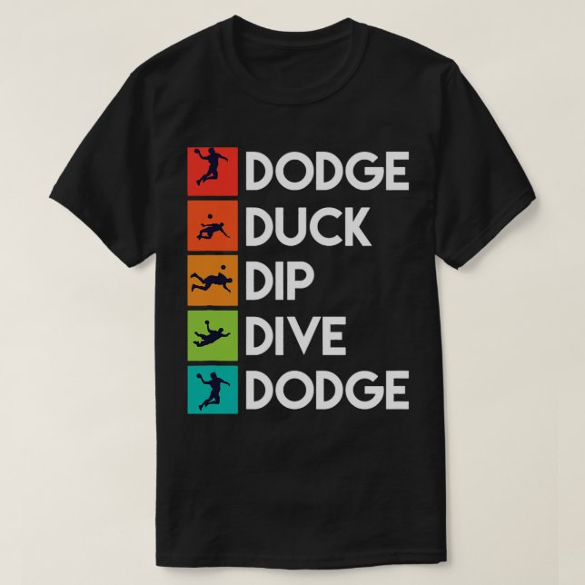 Funny Dodgeball Player citerar Apparel Dodge Boll T Shirt (Design framsida)