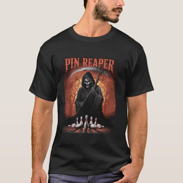 Funny DödsBowling Grim Reaper Bowlareare Gifts Man T Shirt (Framsida)