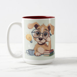 Funny Dog Desk Mug Två-Tonad Mugg