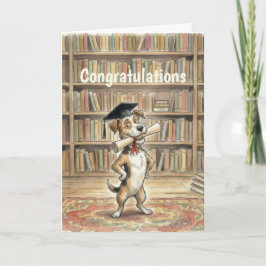 Funny Dog Graduation Kort