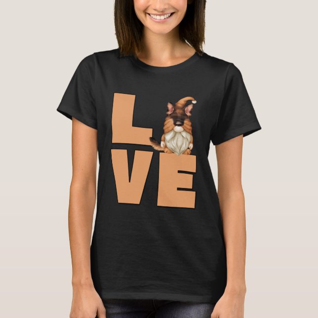 Funny Dog Graphic For Gnome Lover I Love My German T Shirt (Framsida)