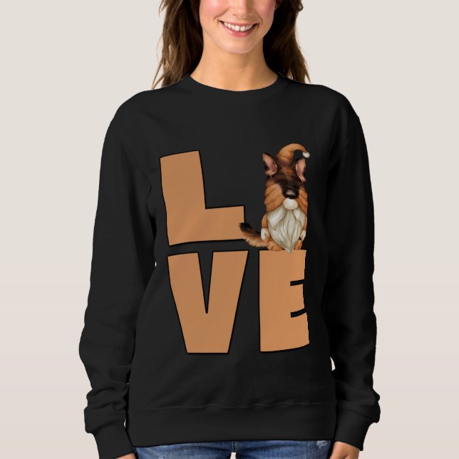 Funny Dog Graphic For Gnome Lover I Love My German T Shirt (Framsida)