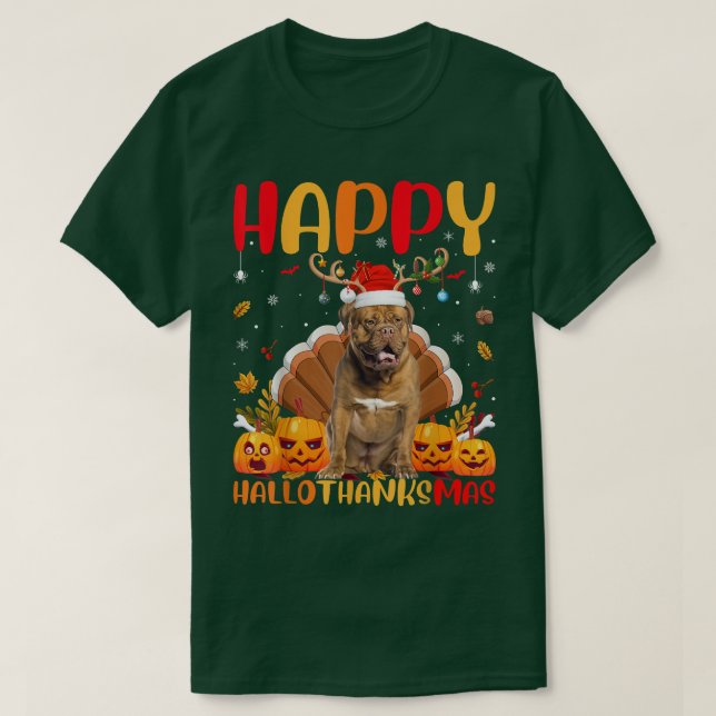 Funny Dog Lover Happy Dogue De Bordeau Dog HelloTh T Shirt (Design framsida)