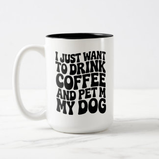 Funny Dog Lover Mug Dog Mom Två-Tonad Mugg