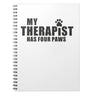 Funny Dog Mom Dad Gift! My Therapist Has Four Paws Anteckningsbok