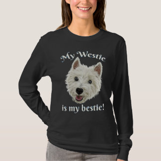 Funny Dog My Westie Is My Bestie Slogan T Shirt