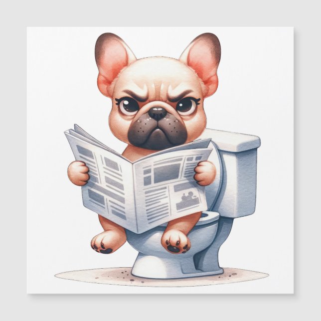 Funny dog on toilet (Framsida)