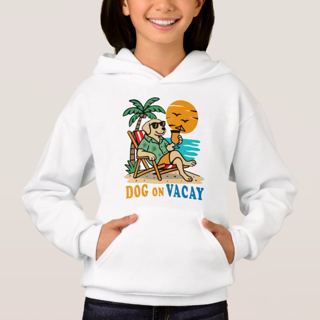 Funny Dog on Vacation T-Shirt | Cute Summer (Framsida)