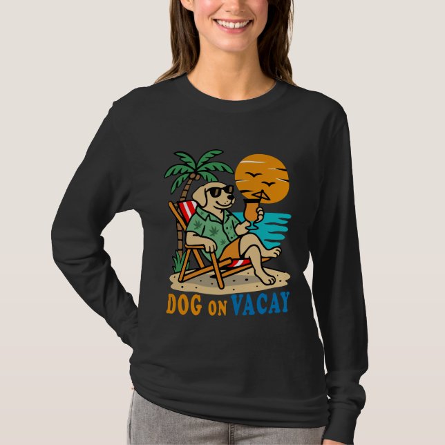 Funny Dog on Vacation T-Shirt | Cute Summer (Framsida)