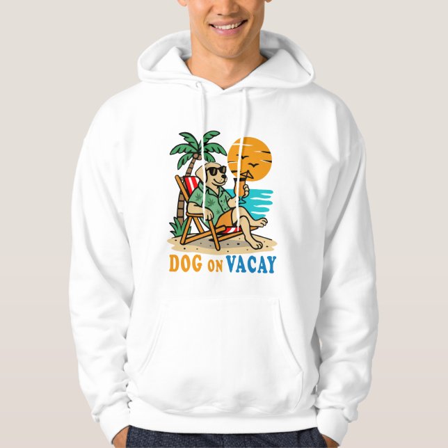 Funny Dog on Vacation T-Shirt | Cute Summer Hoodie (Framsida)