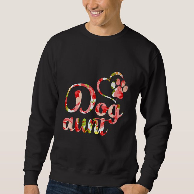 Funny Dog Owner Shirt, Dog Aunt Fur Life Lång Ärmad Tröja (Framsida)