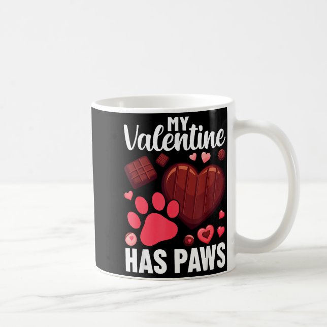 Funny Dog Owner Valentines Day Heart Women Girls  Kaffemugg (Höger)