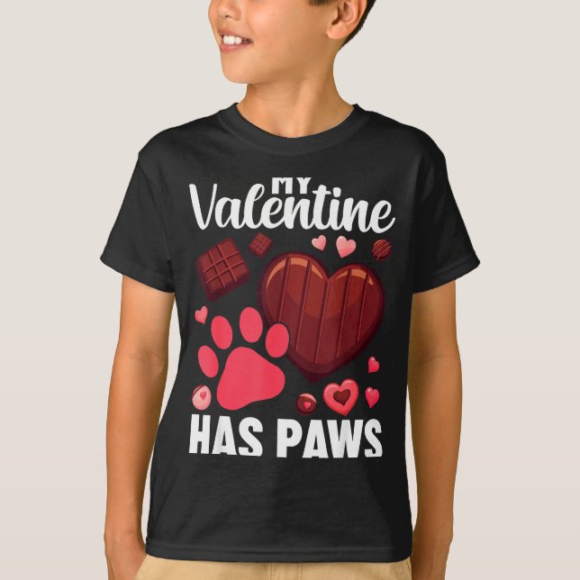 Funny Dog Owner Valentines Day Heart Women Girls  T Shirt (Framsida)