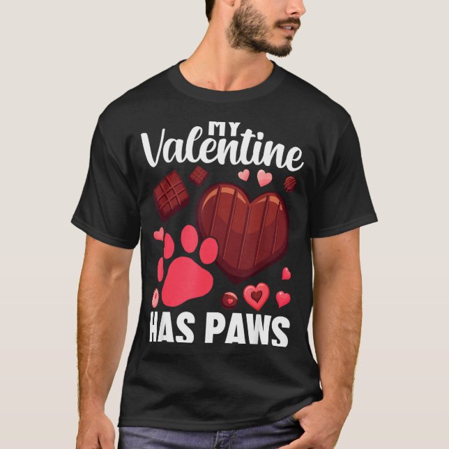 Funny Dog Owner Valentines Day Heart Women Girls  T Shirt (Framsida)