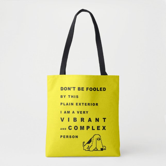 Funny Dog Personality Typography Quote Tote Bag Tygkasse (Framsida)