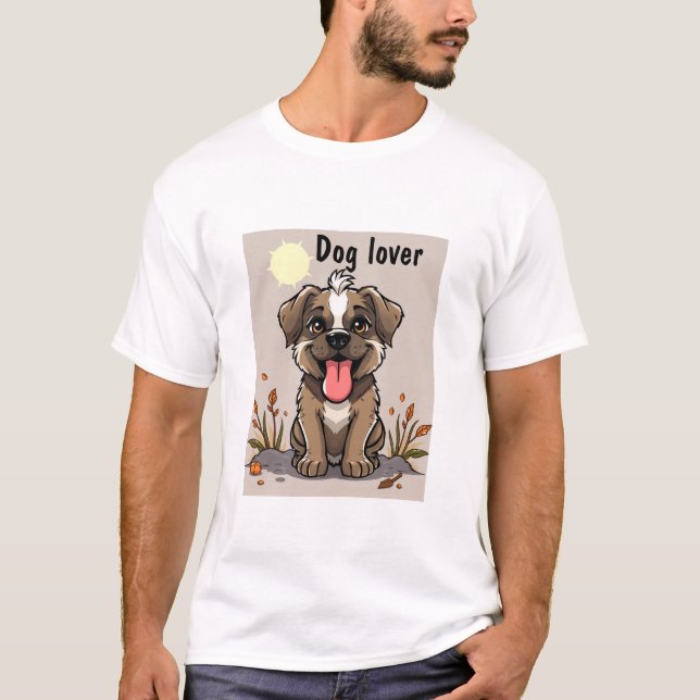 Funny dog T-shirt design  (Framsida)