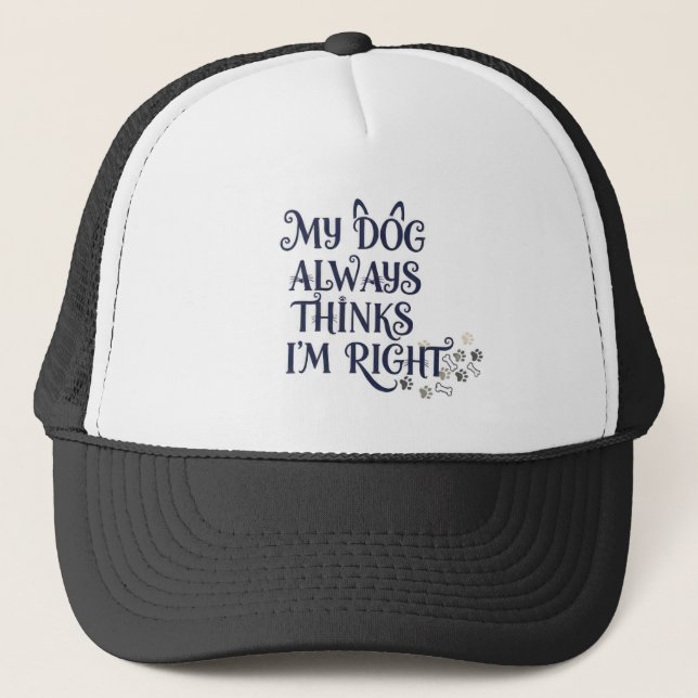 Funny Dog Text Hat Keps (Framsida)