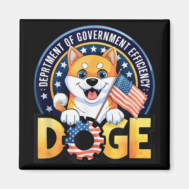 Funny Doge Crypto Meme Department of Government Ef Magnet (Framsidan)