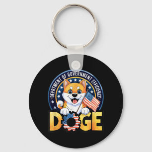 Funny Doge Crypto Meme Department of Government Ef Nyckelring
