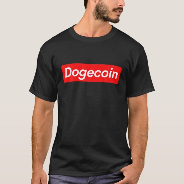 Funny Dogecoin Cryptocurrency Doge Coin T Shirt (Framsida)