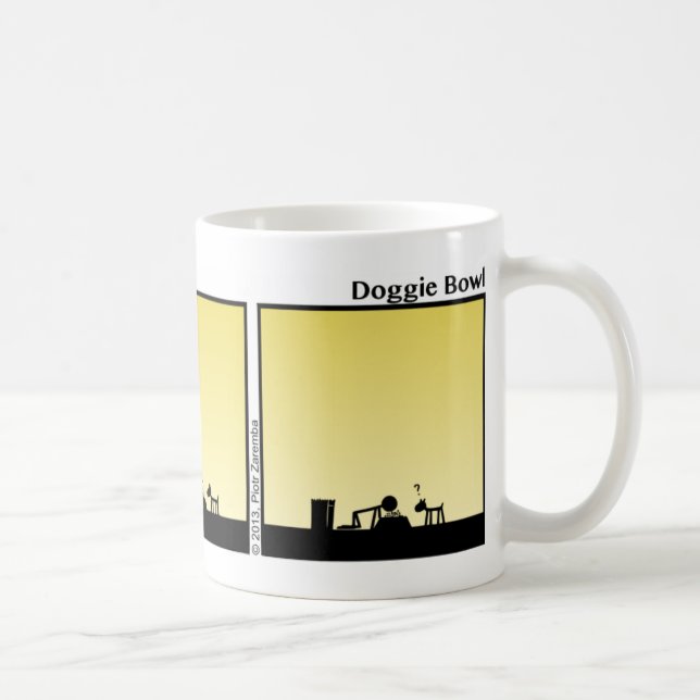Funny Doggie Bowl Stickman Mugg - 102 (Höger)