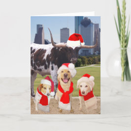 Funny Dogs God jul från Houston Helgkort