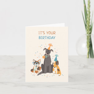 Funny Dogs party Kort