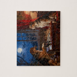 Funny Dogs Playing Chess Dog Lover Gift Pussel