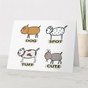 Funny Dogs Teckning Kort