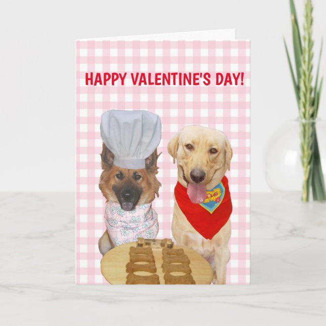 Funny Dogs Valentine for Sweets Kort (Framsida)