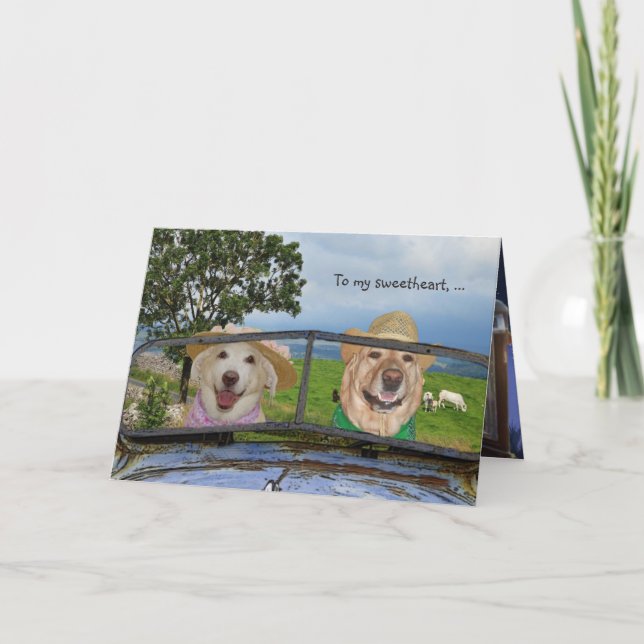 Funny Dogs Valentine for Swehoney Helgkort (Framsida)