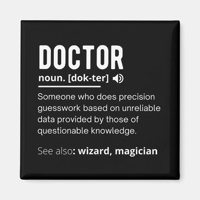 Funny Doktor Definition Magnet (Framsidan)