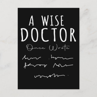 Funny Doktor Handwrite Humor Nurse Life Vykort