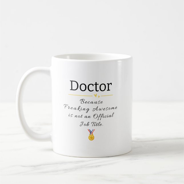 Funny Doktor-jobbtitel Kaffe Mugg (Vänster)