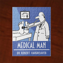 Funny Doktor med Stethoscope Checking Feet Pussel