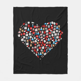 Funny Doktor Nurse print Gift Medical accessorIes Fleecefilt