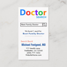 Funny Doktor Search Advertising Visitkort