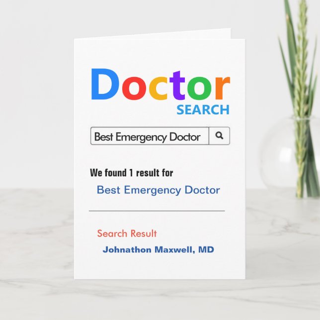 Funny Doktor Tack Akut Medicine Kort (Framsida)