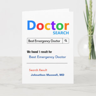 Funny Doktor Tack Akut Medicine Kort