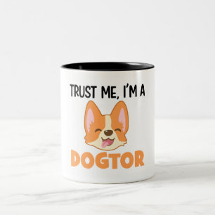Funny Doktor Veterinary Mugg Trust mig Jag är en D