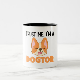 Funny Doktor Veterinary Mugg Trust mig Jag är en D