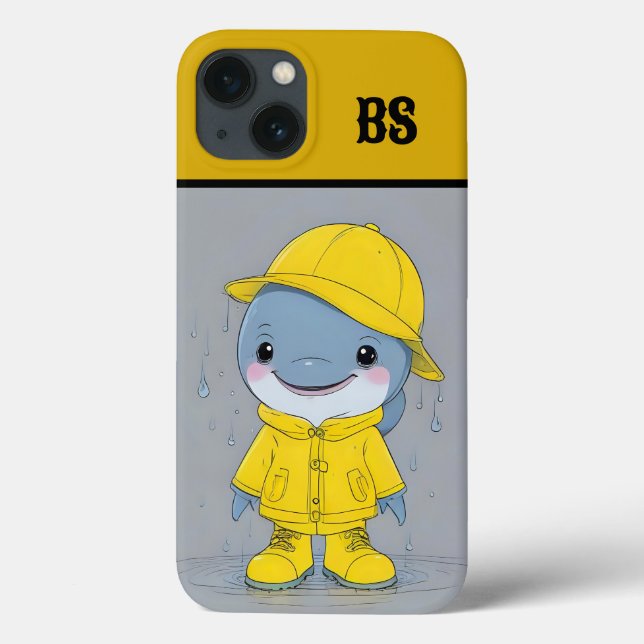 Funny Dolphin i Rain Boots - Beach Humor (Baksida)