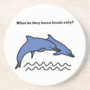 Funny Dolphin Ocean Kärlek Vågar Underlägg