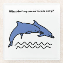 Funny Dolphin Ocean Kärlek Vågar Underlägg