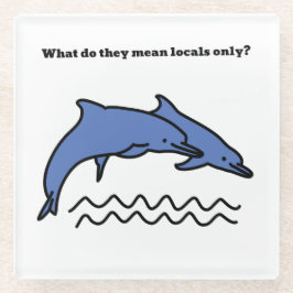 Funny Dolphin Ocean Kärlek Vågar Underlägg