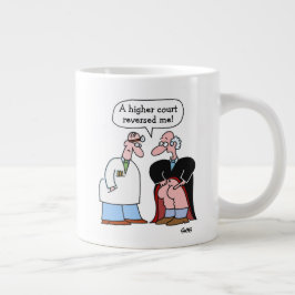 Funny domare och Doktor Tecknad och Message Lawyer Jumbo Mugg