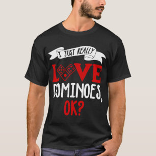 Funny Dominoes Shirt I Kärlek Dominoes Joke Domino T