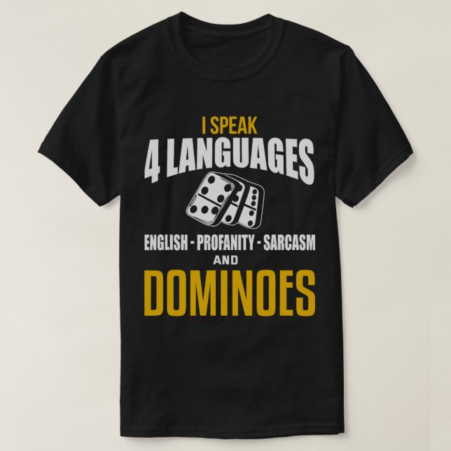 Funny Dominoes Shirt Sarcastic Game Dominoes Playe T (Design framsida)