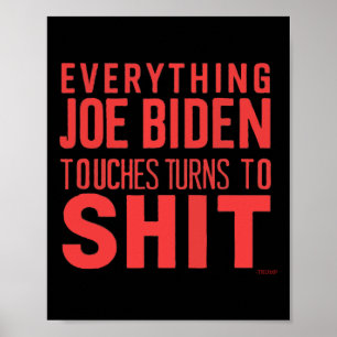 Funny Donald Trump 2024 Allt Joe Biden Touch Poster