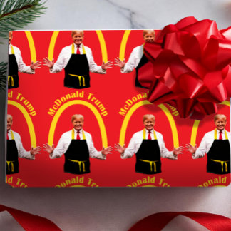 Funny Donald Trump 2024 Fransk Fries offertnota Presentpapper